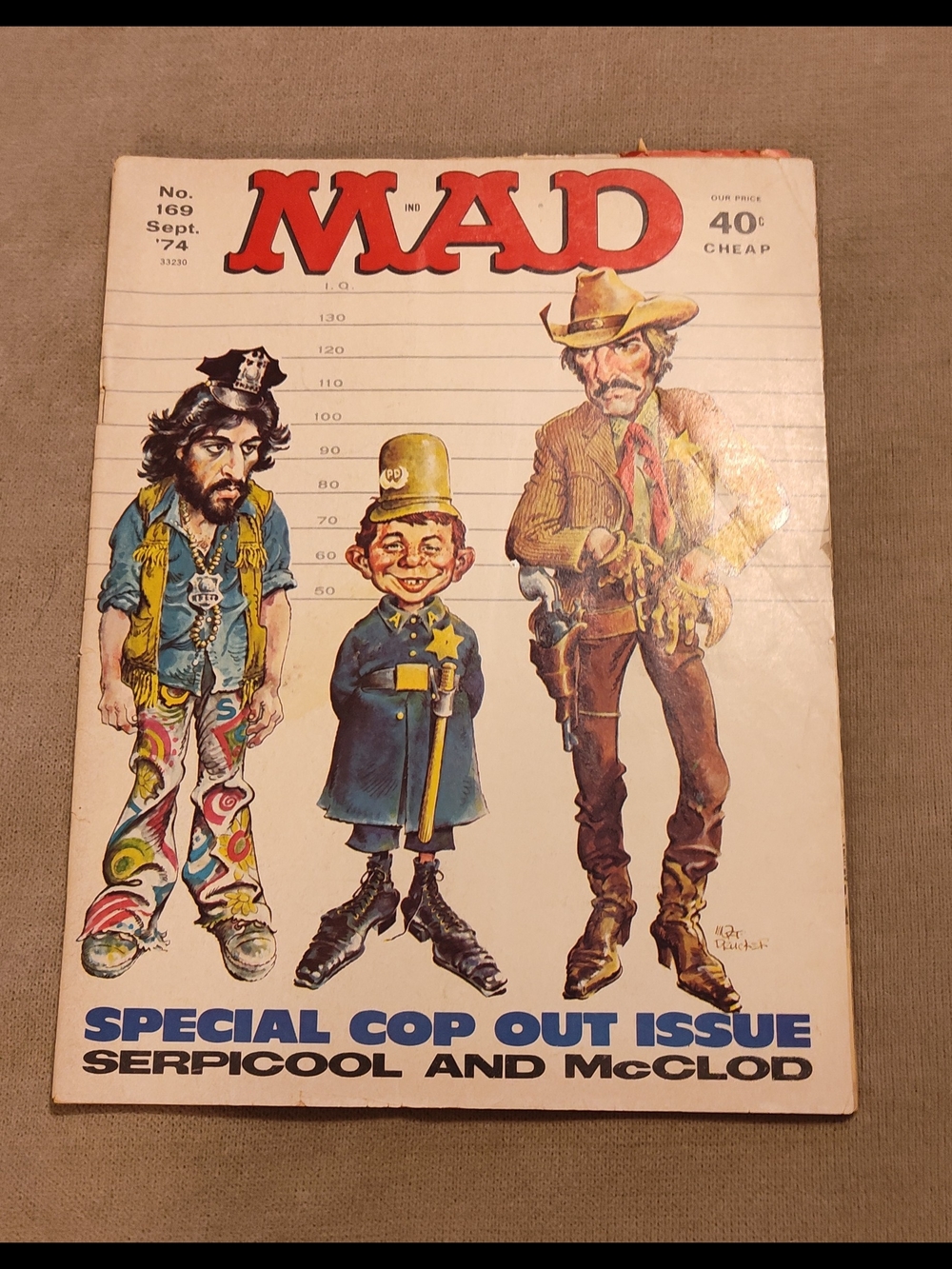 MAD Magazine No.169 September '74 Vintage Comic Cover - White/Multicolor